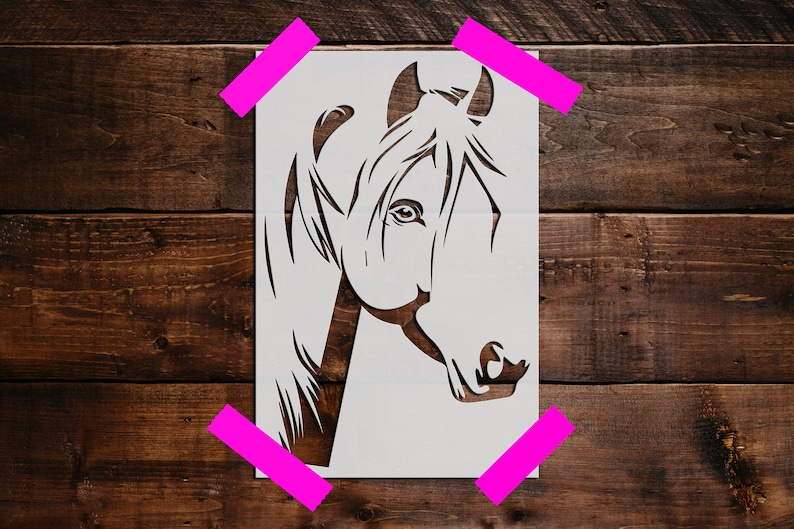 Horse Stencil - Reusable Horse Stencil - DIY Craft Stencil, Large Horse Wall Stencil, Horses, Farm Animal