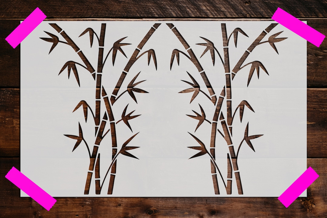 Bamboo Stencil Reusable Bamboo Stencil Art Stencil Craft Stencil