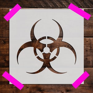 Biohazard Stencil - Reusable Biohazard Stencil - Art Stencil - DIY ...