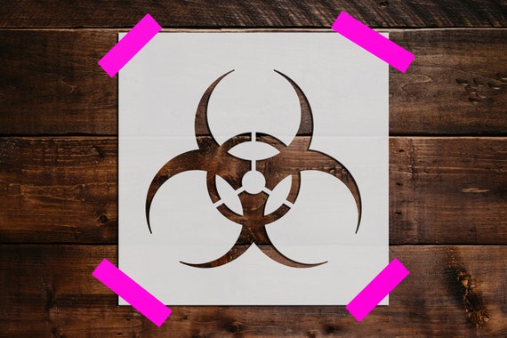Biohazard Custom Stencil for DIY Craft, Reusable Stencils, Plaster