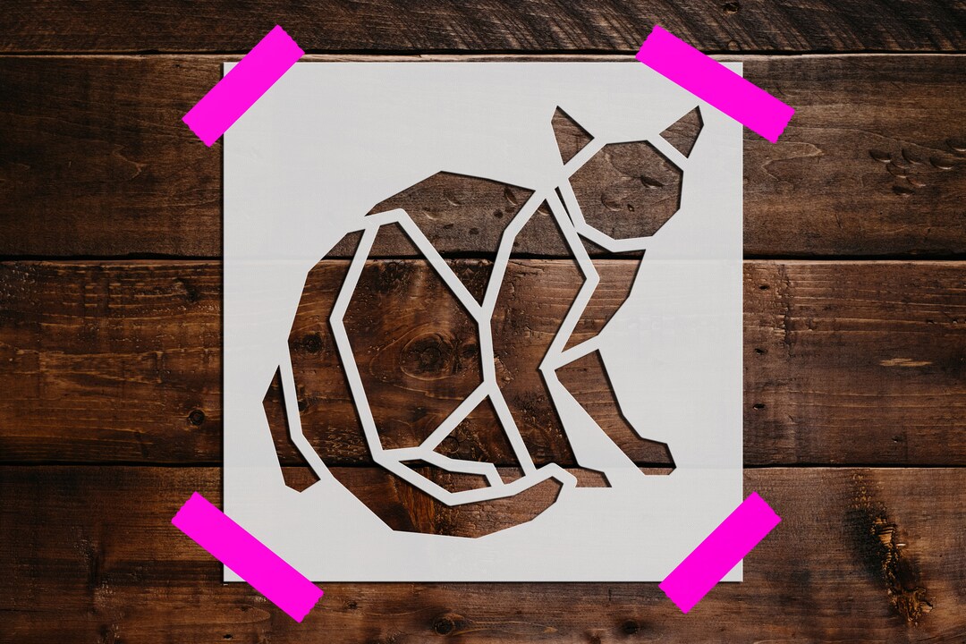 Cat Stencil, Reusable Cat Stencil, DIY Craft Stencil, Large Cat Stencil