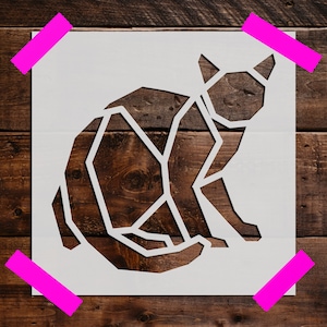 Cat Stencil, Reusable Cat Stencil, DIY Craft Stencil, Large Cat Stencil, Cat Wall Stencil, Art Stencils