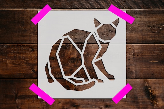 Cat Stencil Reusable Cat Stencil DIY Craft Stencil Large