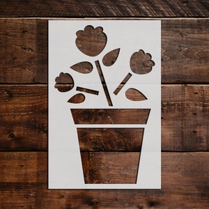 Flower Pot Stencil - Reusable Flower Pot Stencil - Art Stencil - DIY ...