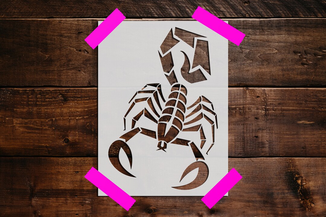 Scorpion Stencil - Reusable Scorpion Stencil - Art Stencil - DIY Craft Stencil, Painting Stencil ...