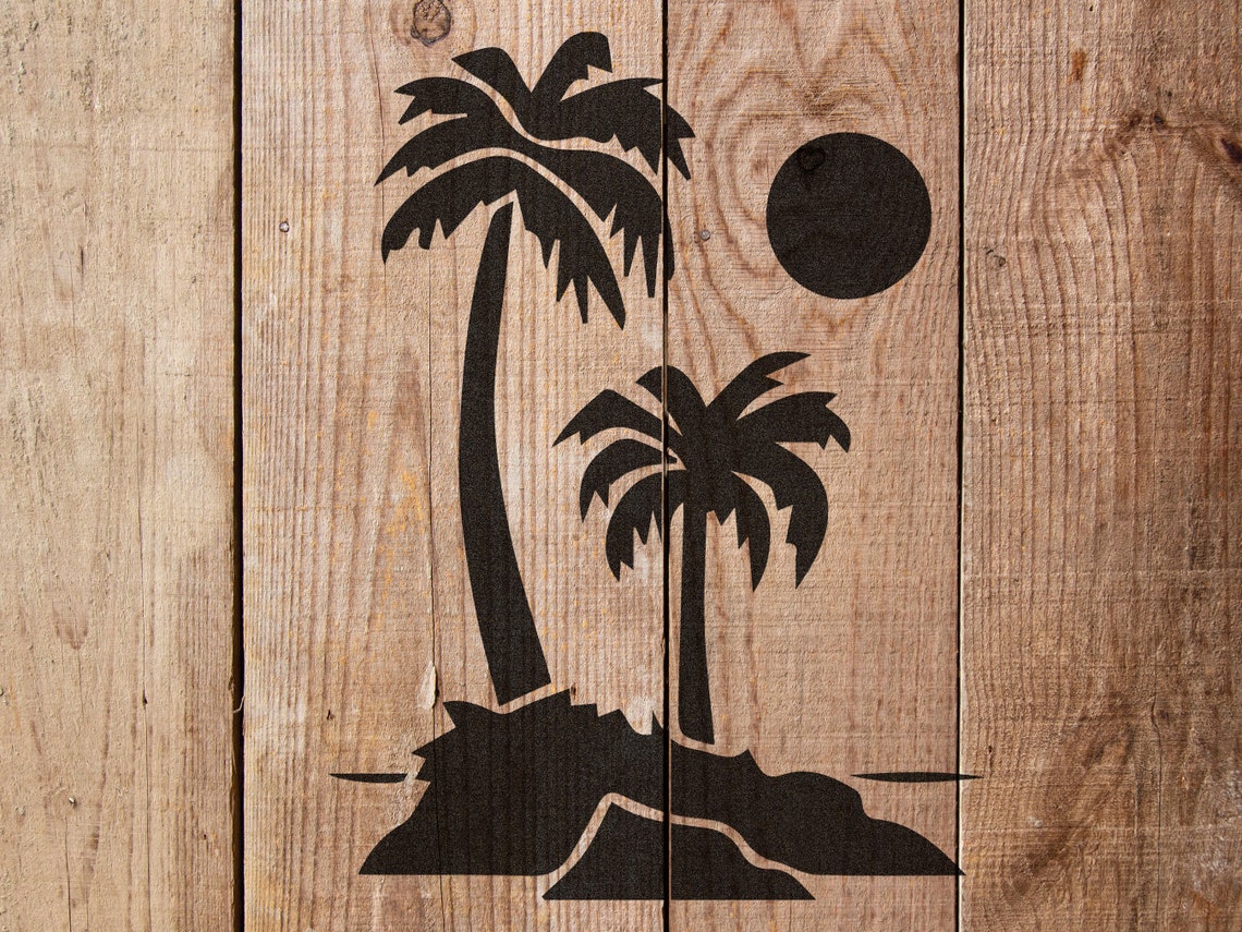 Palm Tree Stencil Reusable Palm Trees Stencil Art Stencil - Etsy
