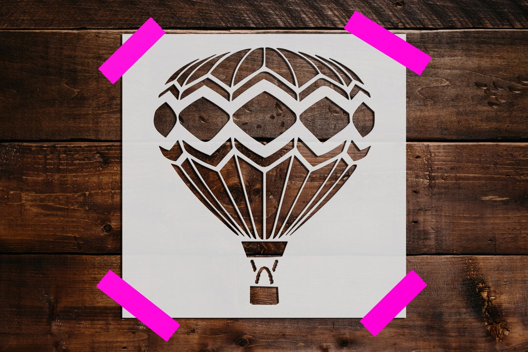 Hot Air Balloon Stencil, Reusable Hot Air Balloon Stencil, Art