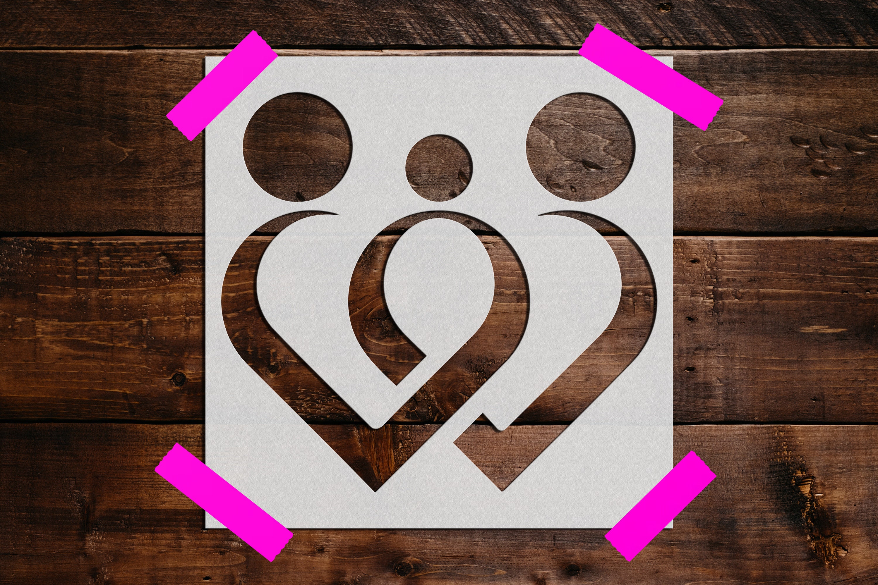 Heart Family Stencil Reusable Heart Family Stencil Art - Etsy UK