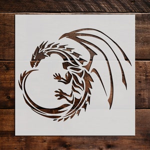 Dragon Stencil Reusable Dragon Stencil DIY Craft Stencil - Etsy