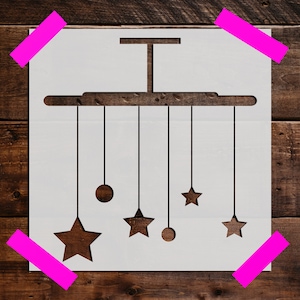Baby Mobile Stencil - Reusable Baby Mobile Stencil -Art Stencil -DIY Craft Stencil - Painting Stencil - Large Baby Mobile Stencil, Babies
