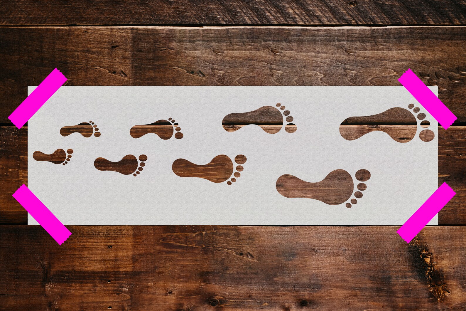 Footprint Stencil Reusable Footprint Stencil Art Stencil - Etsy