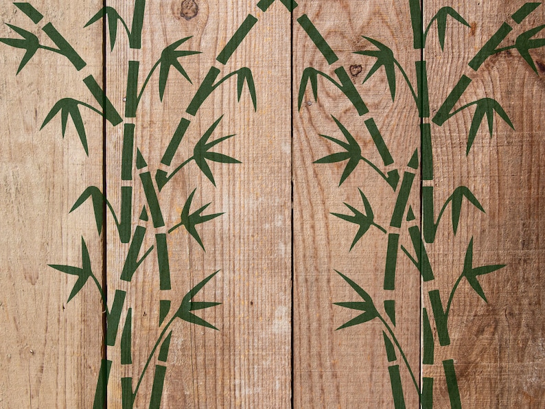 Bamboo Stencil Reusable Bamboo Stencil Art Stencil Craft Etsy