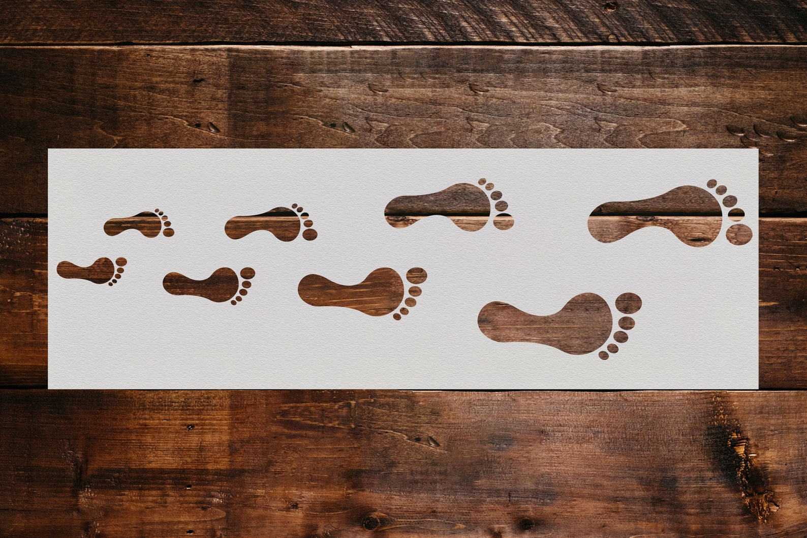 Footprint Stencil Reusable Footprint Stencil Art Stencil - Etsy