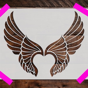 Wings Stencil, Reusable Wings Stencil,  DIY Craft Stencil, Large Wings Stencil, Wall Stencil, Wing