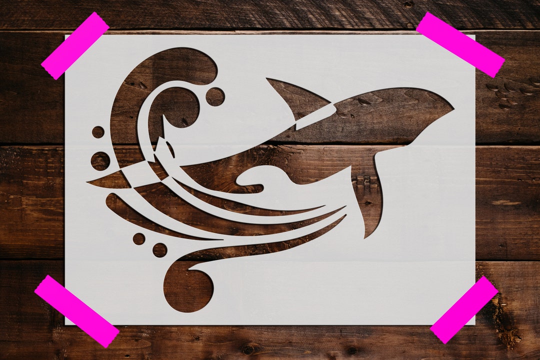 Whale Stencil, Reusable Whale Stencil, DIY Craft Stencil, Large Whale ...