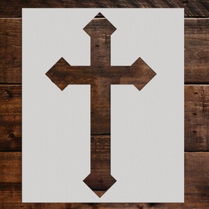 Cross Stencil - Reusable Cross Stencil - DIY Craft Stencil, Painting Stencil, Large Cross Wall Stencil, Halloween Stencil