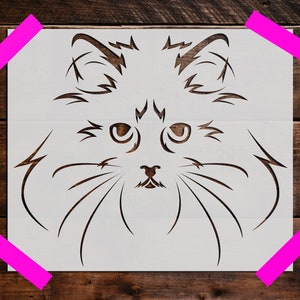 Cat Stencil, Reusable Cat Stencil,  DIY Craft Stencil, Large Cat Stencil, Wall Stencil, Cats, Kitty