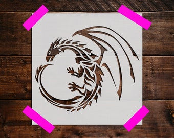 Dragon Stencil - Reusable Dragon Stencil - DIY Craft Stencil - Painting Stencil - Large Dragon Stencil - Dragon Wall Stencil