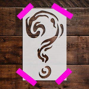 Question Mark Stencil - Reusable Question Mark  Stencil - DIY Craft Stencil, Painting Stencil, Large Question Mark   Wall Stencil