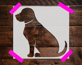Dog Stencil, Reusable Dog Stencil - DIY Craft Stencil, Painting Stencil, Dog Stencils, Dogs, Pets