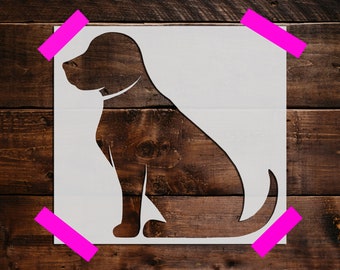 Dog Stencil, Reusable Dog Stencil - DIY Craft Stencil, Painting Stencil, Dog Stencils, Dogs, Pets