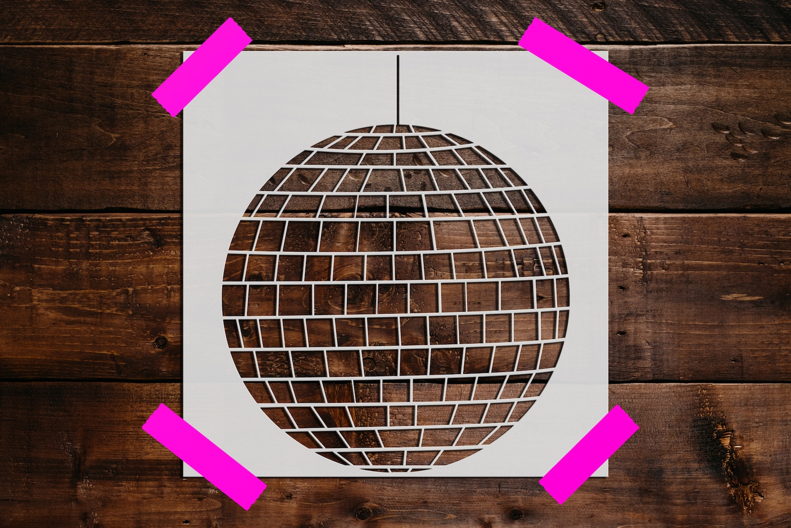 Disco Ball Stencil Reusable Disco Ball Stencil Art Etsy