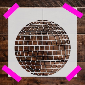 Disco Ball Stencil - Reusable Disco Ball  Stencil - Art Stencil- Painting Stencil - Large Disco Ball  Stencil, Dancing, Music