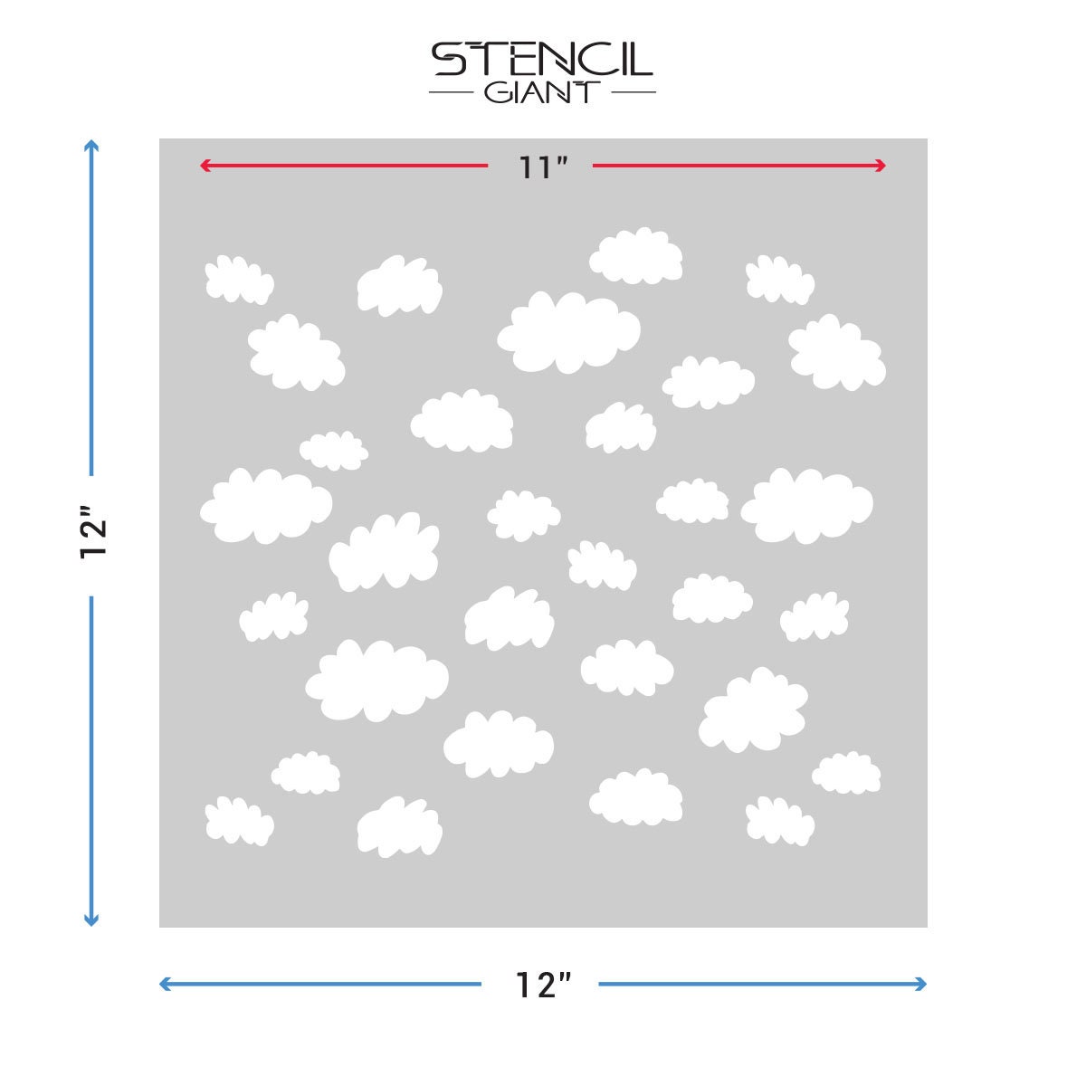 Cloud Pattern Stencil, Reusable Clouds Moon Stars Stencil, DIY Craft ...