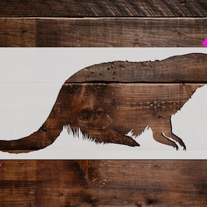 Otter stencil - Reusable Otter Stencil-DIY Craft Stencil, Painting Stencil, Large Otter Stencil