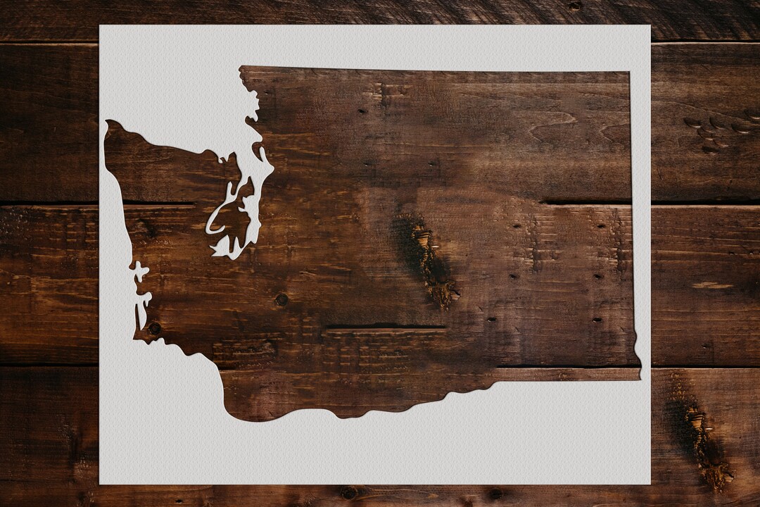 Washington State Stencil, Reusable New York State Stencil, Art Stencil, DIY Craft Stencil, Wall ...