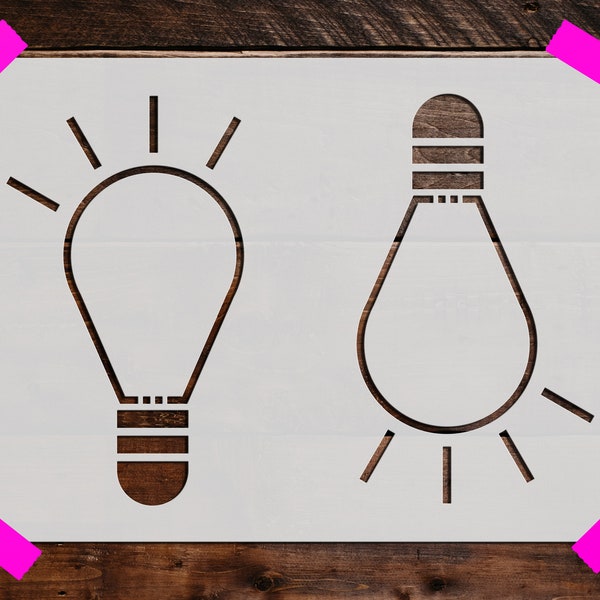 Light Bulb Stencil - Etsy