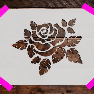 Rose Stencil for Painting - Flower Stencil - Large 🌹 Rose Stencils