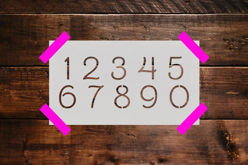 Numbers Sheet Stencil Reusable Stencil Art Stencil DIY Etsy