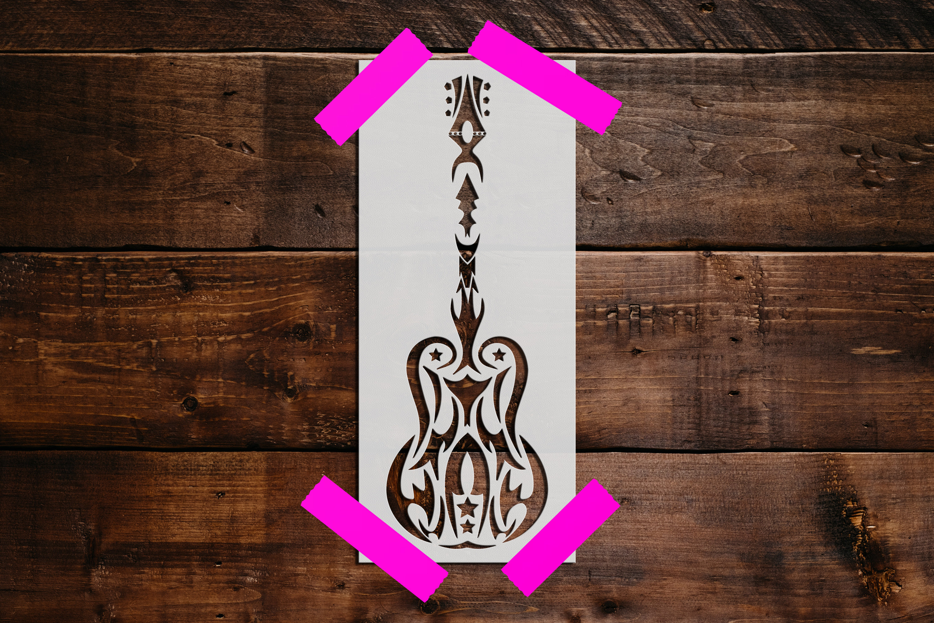 Guitar Stencil Reusable Guitar Stencil DIY Craft Stencil Etsy