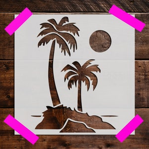 Palm Tree Stencil - Reusable Palm Trees Stencil - Art Stencil - DIY Craft Stencil - Painting Stencil, Large  Palm Tree Stencil, Wall Stencil