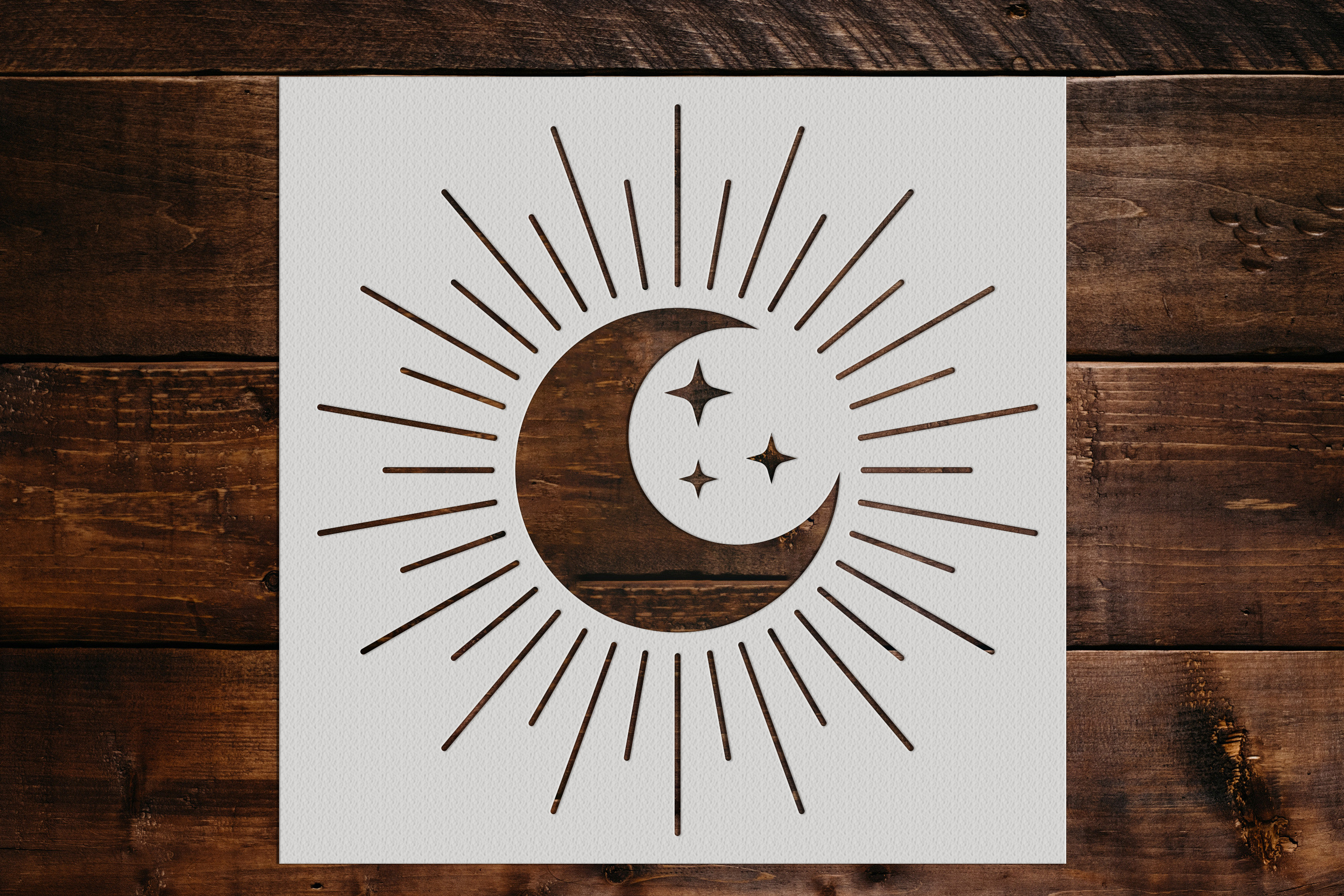 The Sun And The Moon Stencil Reusable Stencil Art Stencil Etsy