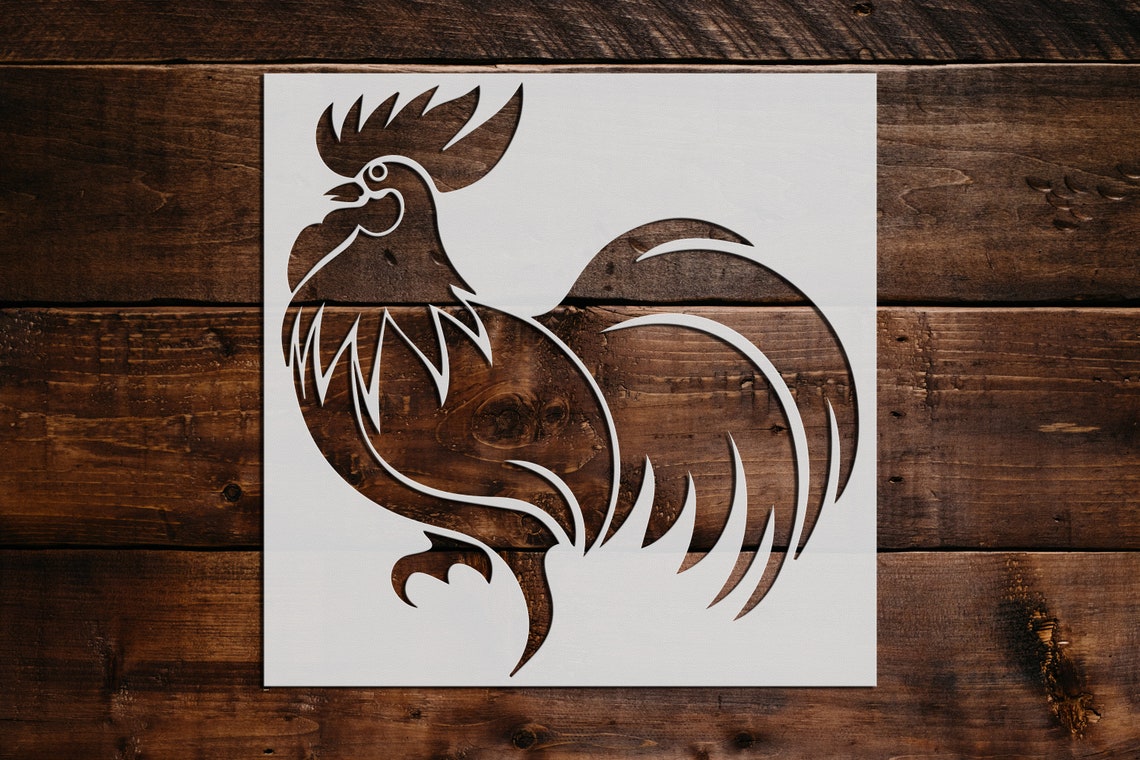 Rooster Stencil Reusable Rooster Stencil Art Stencil DIY - Etsy