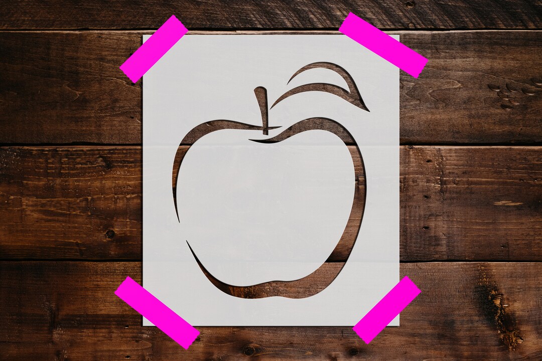 Apple Stencil Reusable Apple Stencil Art Stencil DIY Craft Stencil apple-stencil-reusable-apple-stencil-art-stencil-diy-craft-stencil