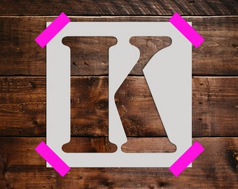 large letter stencils etsy