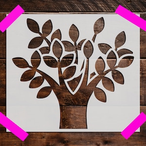 Tree Stencil, Reusable Tree Stencil, Art Stencil, DIY Craft Stencil, Large Tree Stencil, Wall Stencil, Trees, Nature