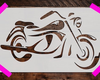 Motorcycle Stencil, Reusable Motorcycle Stencil, Art Stencil, DIY Craft Stencil, Large Motorcycle Stencil, Motorcycle Wall Stencil