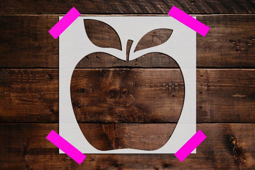 Apple Stencil, Reusable Apple Stencil, Art Stencil DIY Craft Stencil