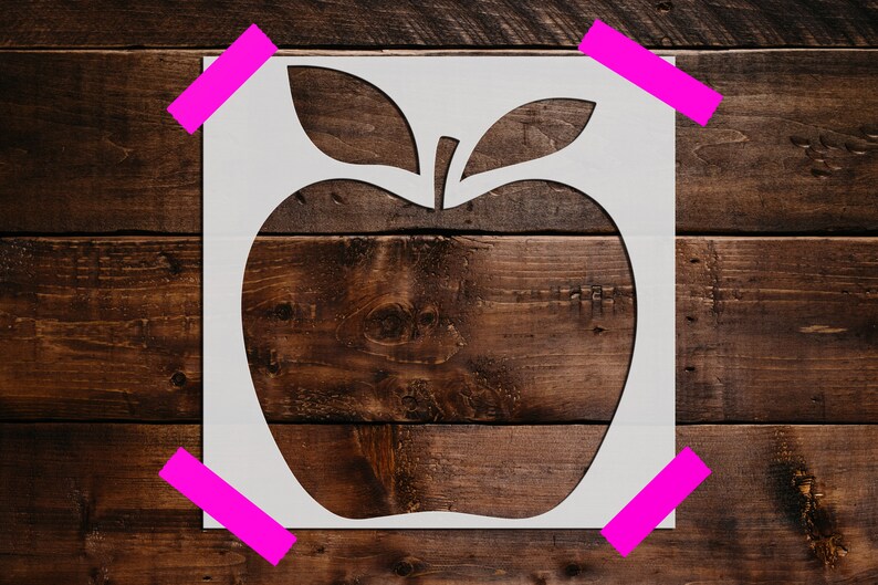 Apple Stencil Reusable Apple Stencil Art Stencil DIY Craft - Etsy