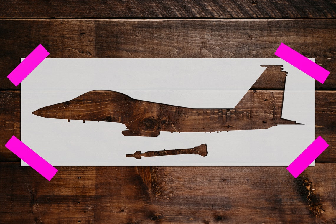 Fighter Plane Stencil Reusable Fighter Plane Stencil art - Etsy