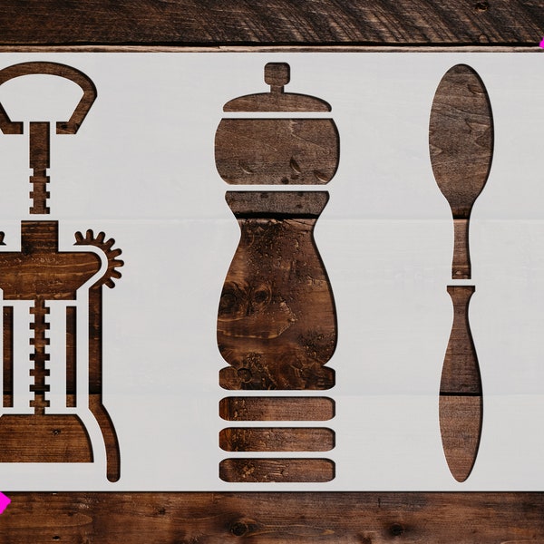 Reusable Knife Stencil Etsy