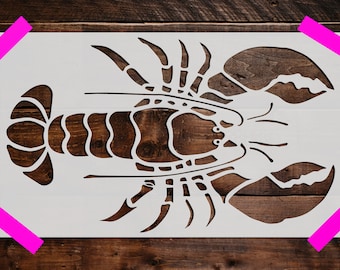 Lobster Stencil, Reusable Lobster  Stencil,  DIY Craft Stencil, Large Lobster  Stencil, Wall Stencil, Lobsters