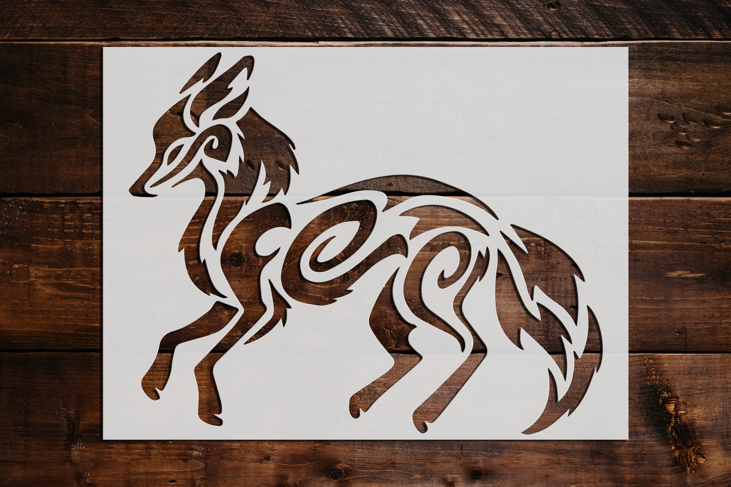 Fox Stencil Reusable Fox Stencil DIY Craft Stencil Large Etsy Fox Stencil Reusable Fox Stencil DIY Craft Stencil Large Etsy