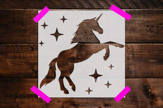 Unicorn Stencil Reusable Unicorn Stencil Art Stencil DIY