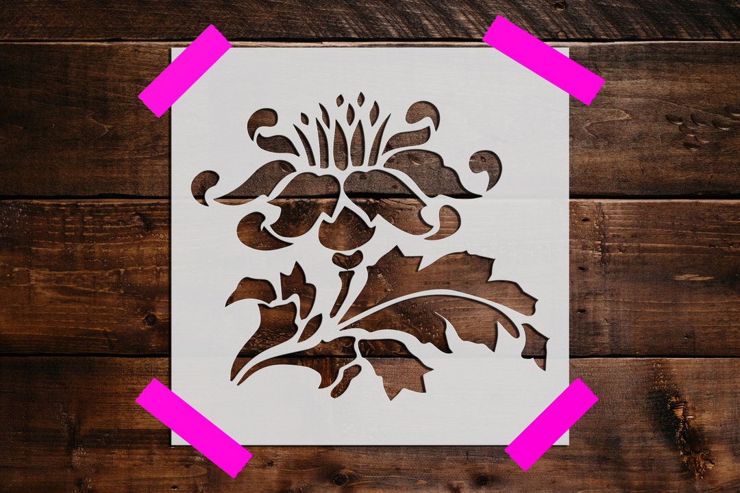 Flower Leaves Stencil, Reusable Flower Leaves Stencil, Art Stencil DIY