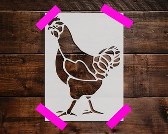 Chicken Stencil - Reusable chicken Stencil - Art Stencil - DIY Craft Stencil, Painting Stencil, Large Chicken Wall Stencil